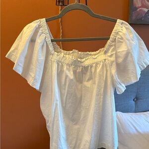 White Off-Shoulder Women's Top